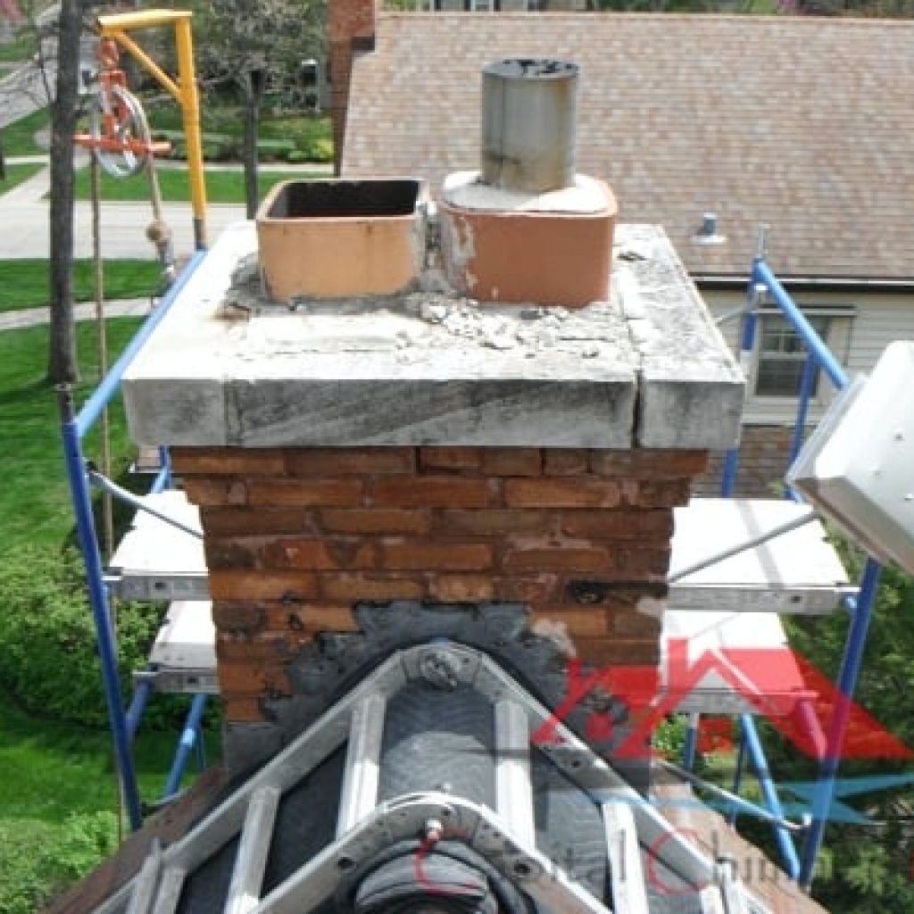 Leaky Chimney Repair Before