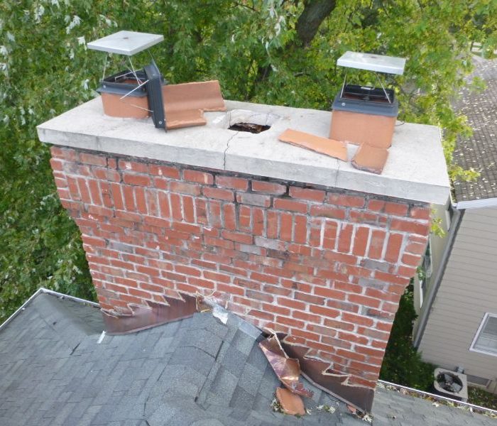 Wheaton Chimney Rebuild - Before